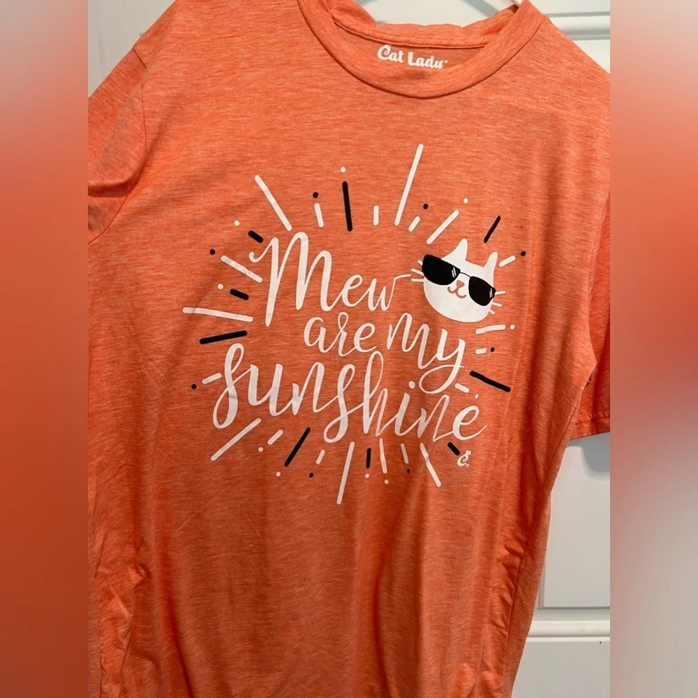 Cat Lady Mew are my sunshine XL women’s t shirt - Picture 3 of 6